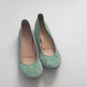 ⬇️$34 J. Crew mint green suede Cece ballet flats 9
